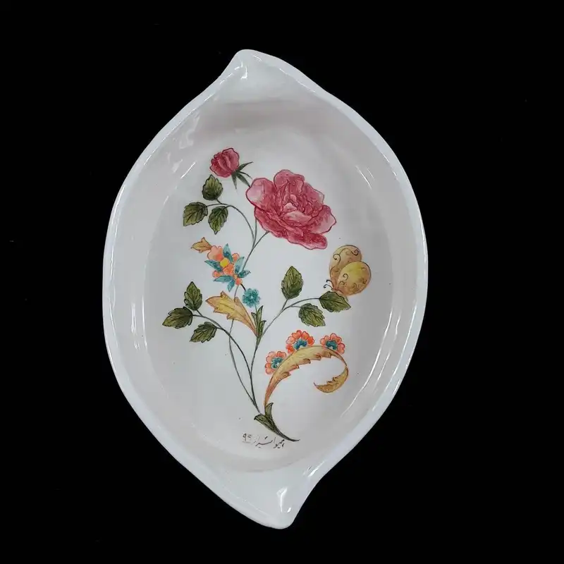 شکلات خوری سرامیکی هیوا طرح بته جقه مدل رز کد 11025368