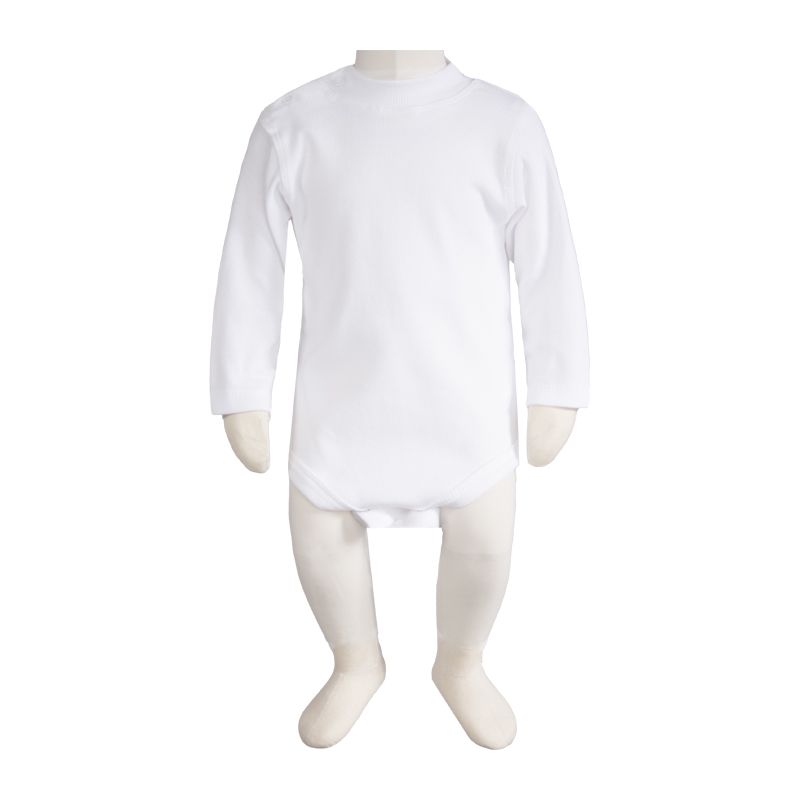 بادی آستین بلند نوزادی آدمک کد 176300 رنگ سفید - - 2