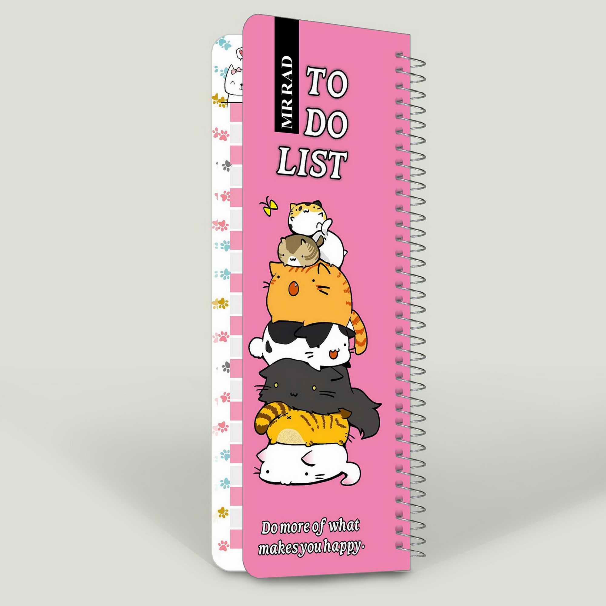 دفترچه یادداشت مستر راد مدل to do list طرح گربه فانتزی کد cat kawaii 1545