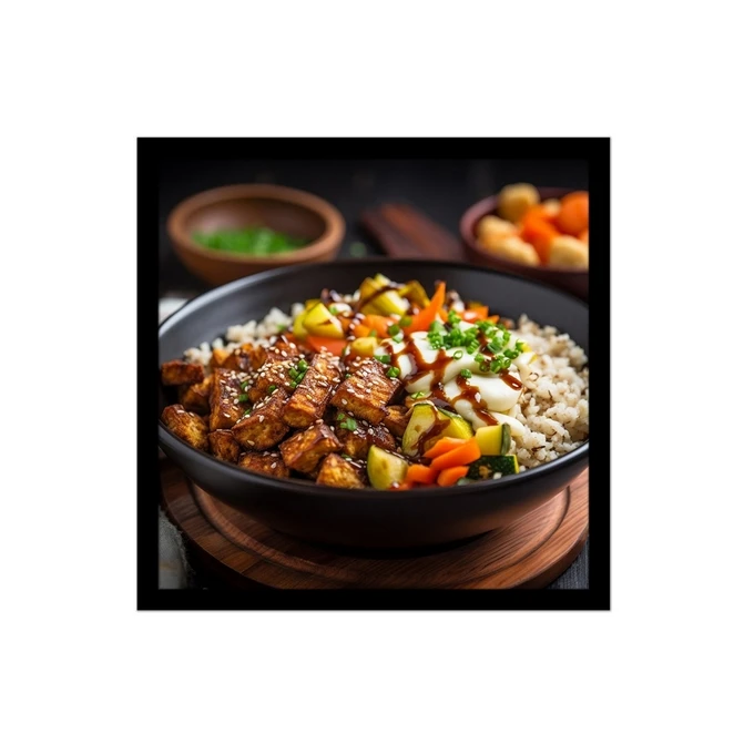 تابلو نوری بکلیت طرح رستوران غذای آسیایی توفو مدل B-MID-15985