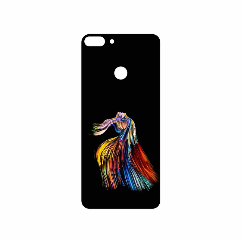 برچسب پوششی ماهوت مدل Rainbow Hair Digital Art مناسب برای گوشی موبایل هوآوی P Smart