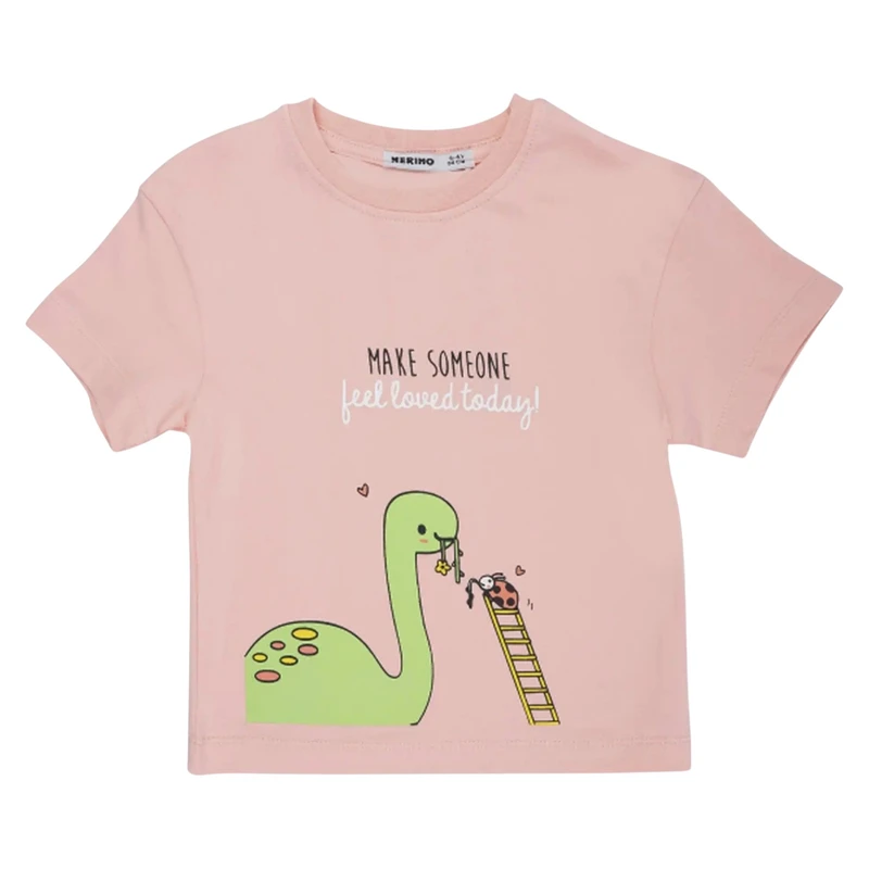 تی‌شرت آستین کوتاه دخترانه مدل MDSS-CH3232