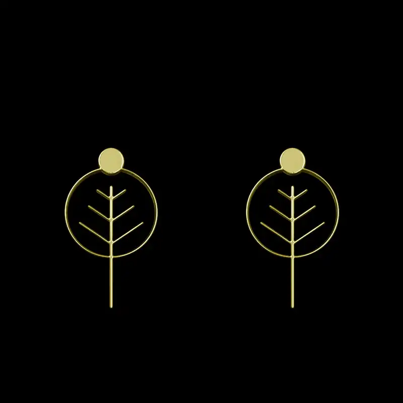 گوشواره طلا 18 عیار زنانه مدوپد مدل درخت کد GA1-15851