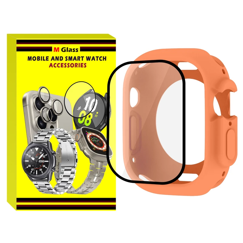 کاور ام‌گلس مدل Jelly Shield MG مناسب برای ساعت هوشمند هاینو تکو T800 Ultra / T900 Ultra / T1000 Ultra/ HK8 pro max / HK9 ultra 2 به همراه محافظ صفحه نمایش