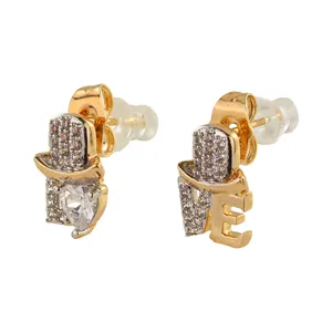 گوشواره زنانه ژوپینگ مدل قلب کد hh339