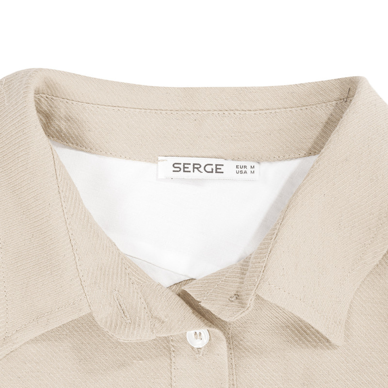 شومیز آستین بلند زنانه سرژه مدل 207340 رنگ کرم