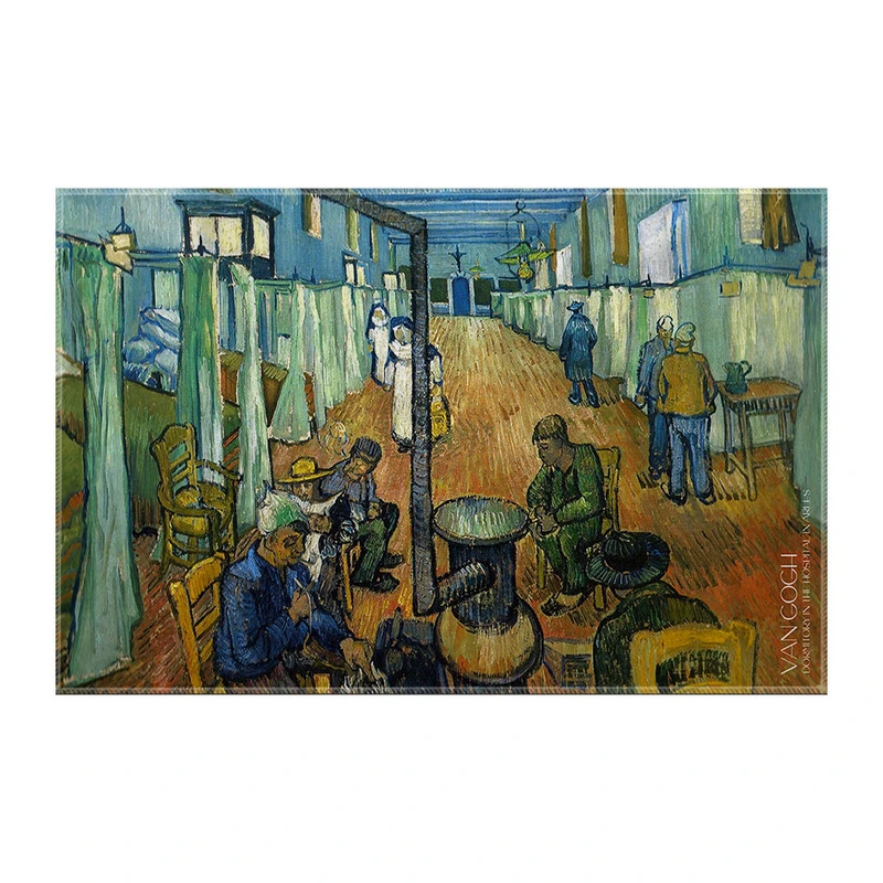 کاغذ کادو ترمه طراحان ایده مدل خوابگاه بیمارستانی در آرلس از ونگوگ کد art0073