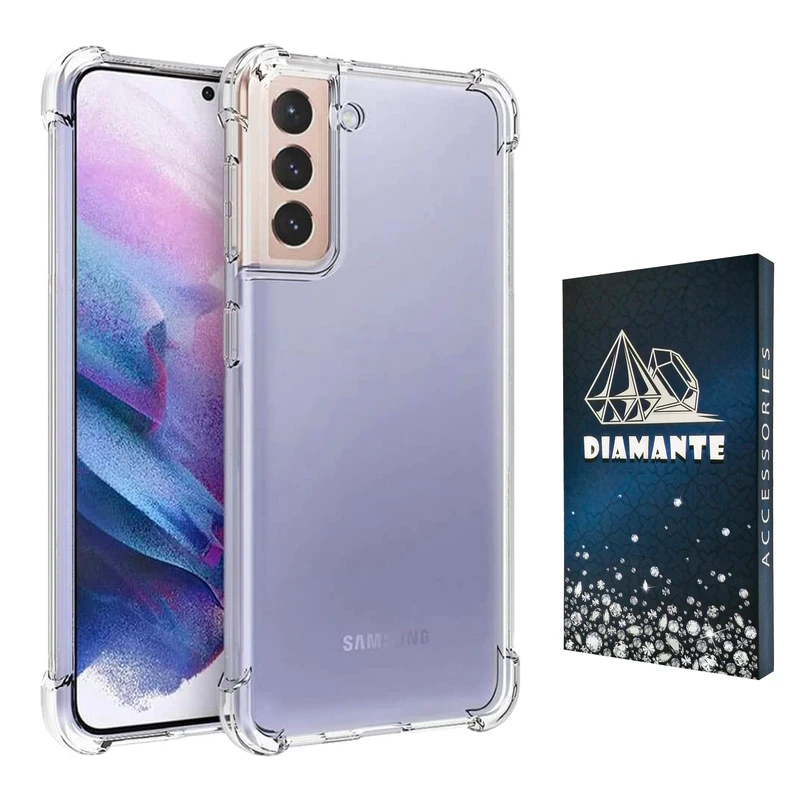  کاور دیامانته مدل shiny navy مناسب برای گوشی موبایل سامسونگ Galaxy S22 Plus