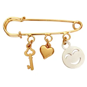 سنجاق سینه زنانه مدل خندوانه کد SKH121