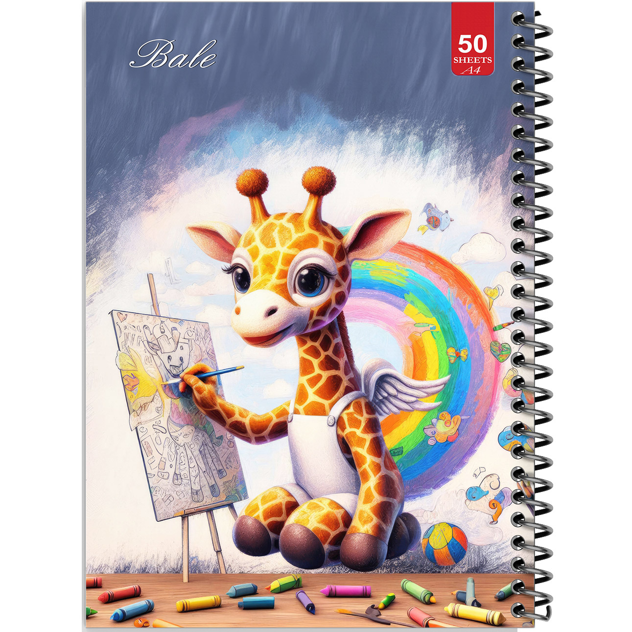 دفتر نقاشی 50 برگ انتشارات بله طرح حیوانات کد A4-L230