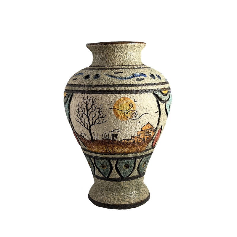 گلدان سفالی مدل گبه ای کد 01-25