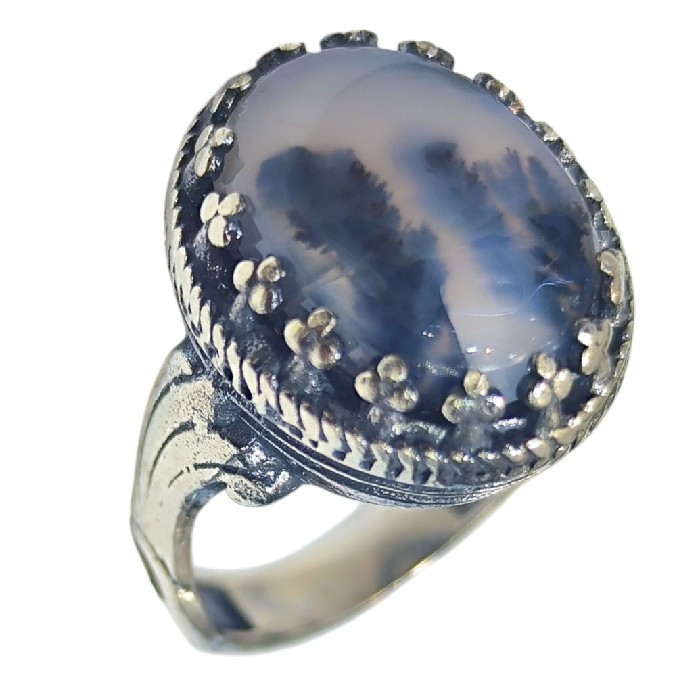 انگشتر نقره عقیق مردانه مدل رکاب دست ساز کد 74500