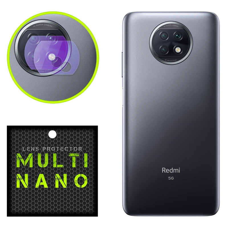 محافظ لنز دوربین بنفش مولتی نانو مدل X-L2P مناسب برای گوشی موبایل شیائومی Redmi Note 9T بسته دو عددی