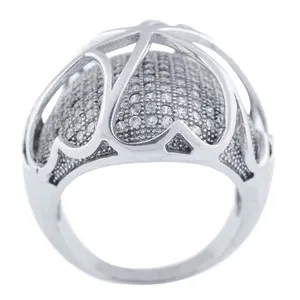 انگشتر نقره زنانه مدل قلب AMT-R145