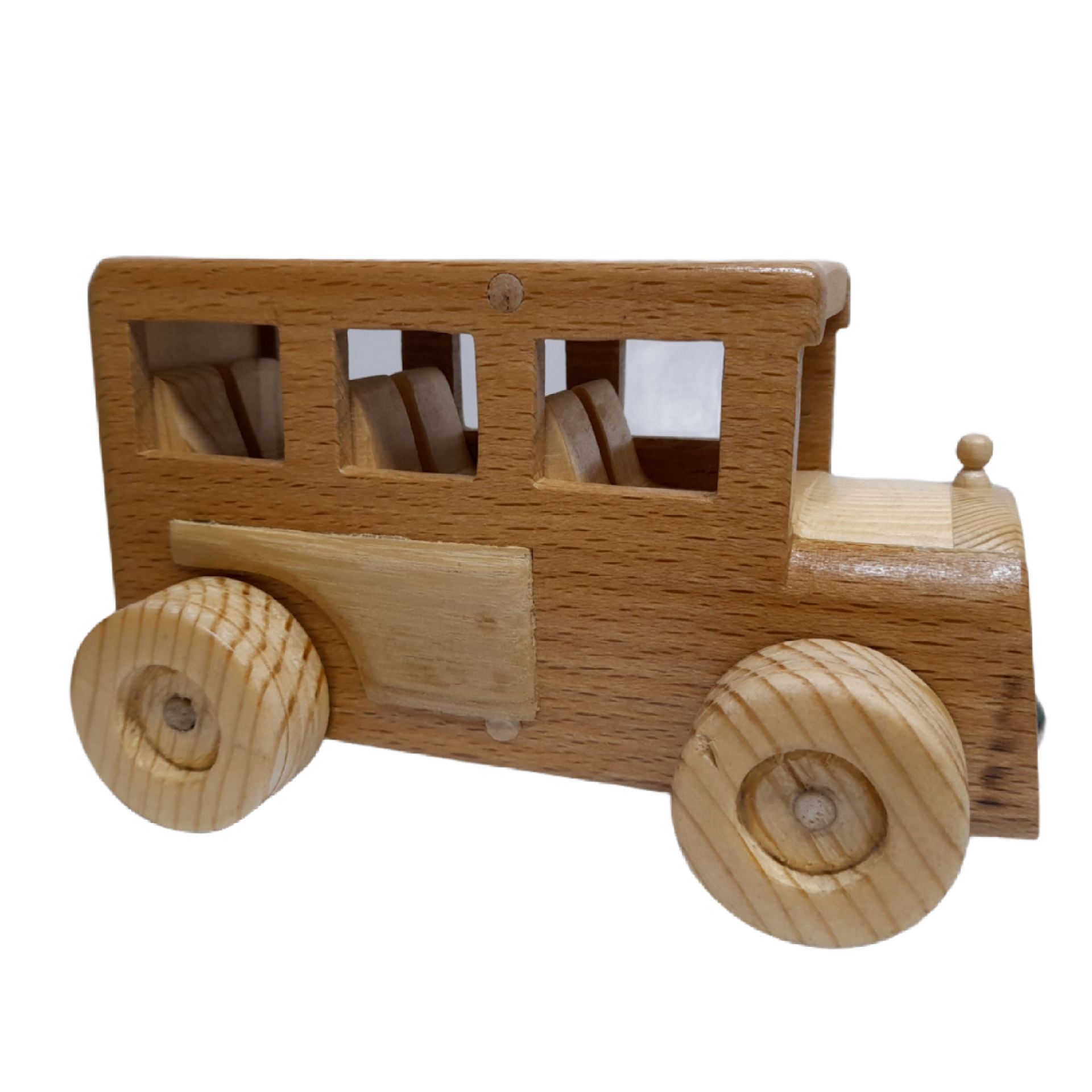 اسباب بازی چوبی مدل اتوبوس کد 004