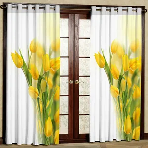 پرده مدل گل لاله هازان پانچی کد 4260 سایز 140x200 سانتی متر