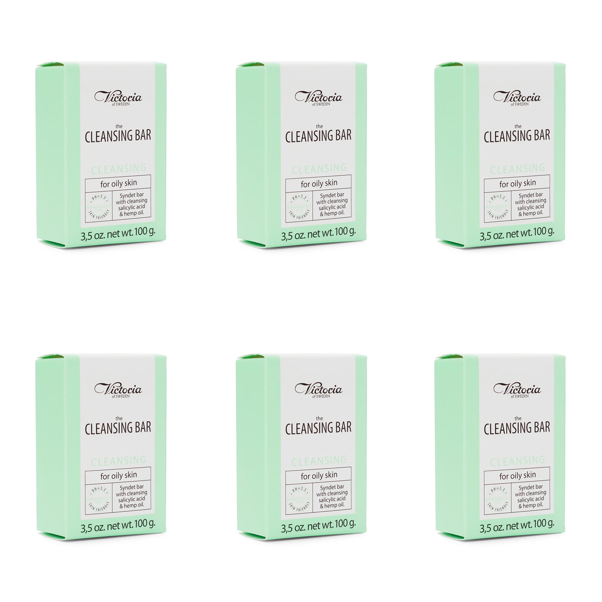 پن شستشو ویکتوریا مدل Oily Skin وزن 100 گرم بسته 6 عددی