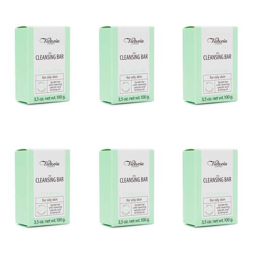 پن شستشو ویکتوریا مدل Oily Skin وزن 100 گرم بسته 6 عددی