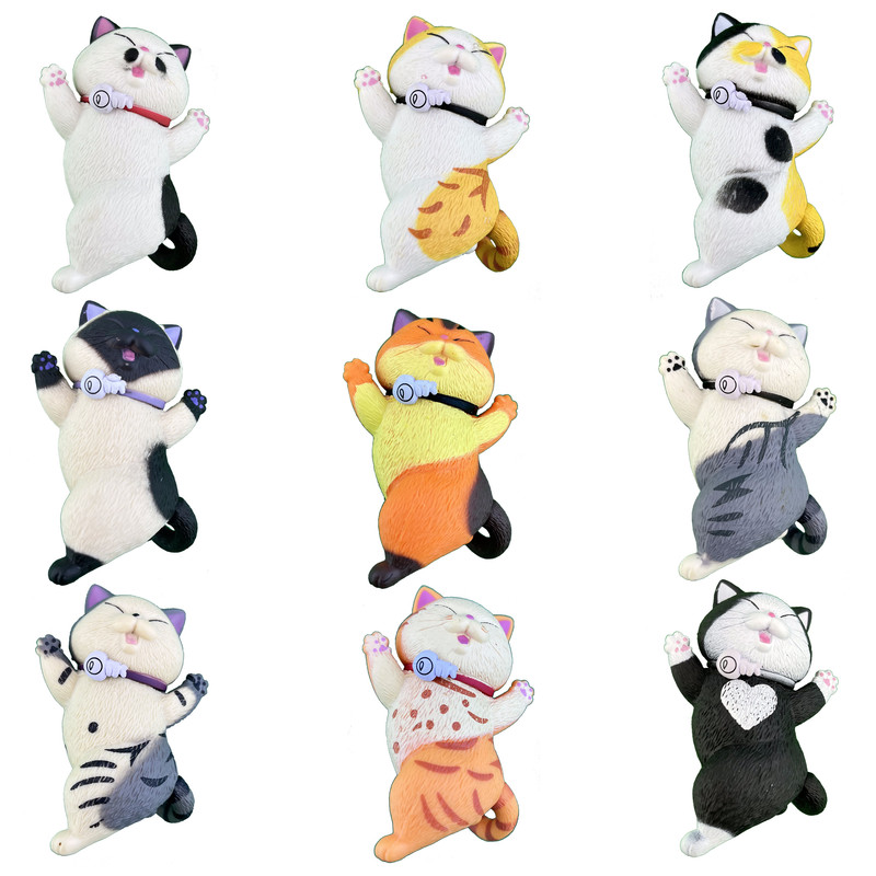 فیگور مدل گربه طرح Happy Cats مجموعه 9 عددی