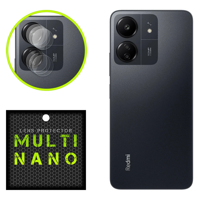 محافظ لنز دوربین مولتی نانو مدل X-L3N مناسب برای گوشی موبایل شیائومی Redmi 13C بسته سه عددی