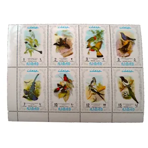 تمبر یادگاری مدل پرنده کد bc-2349 مجموعه 8 عددی