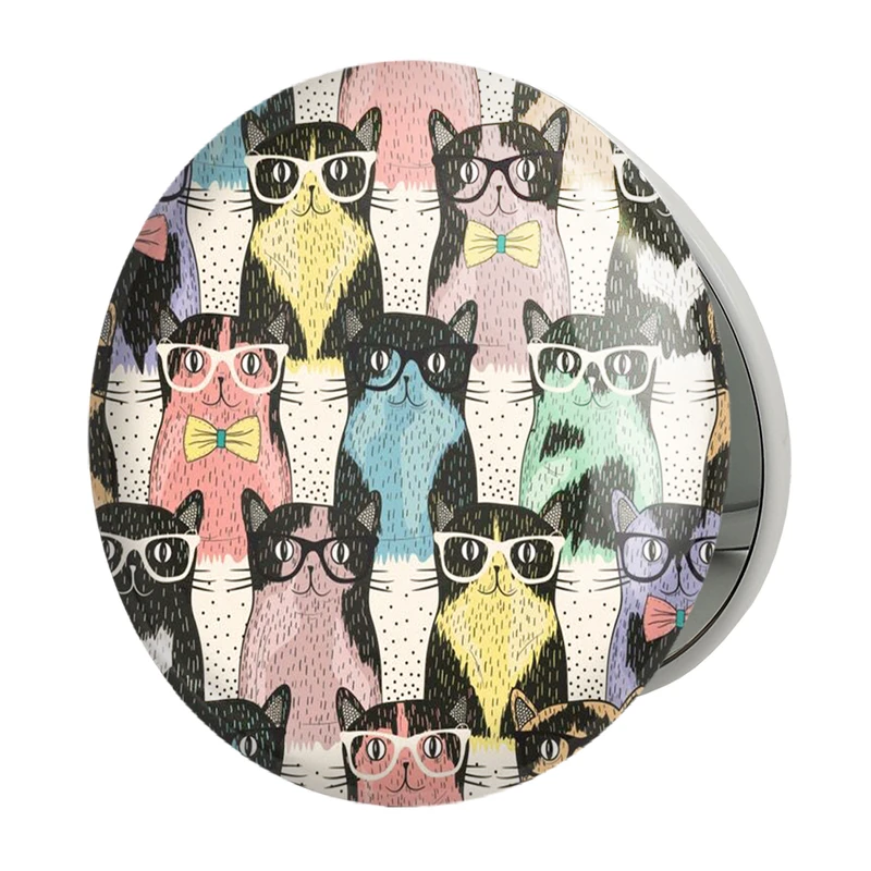 آینه جیبی خندالو طرح گربه Cat مدل تاشو کد 23329 