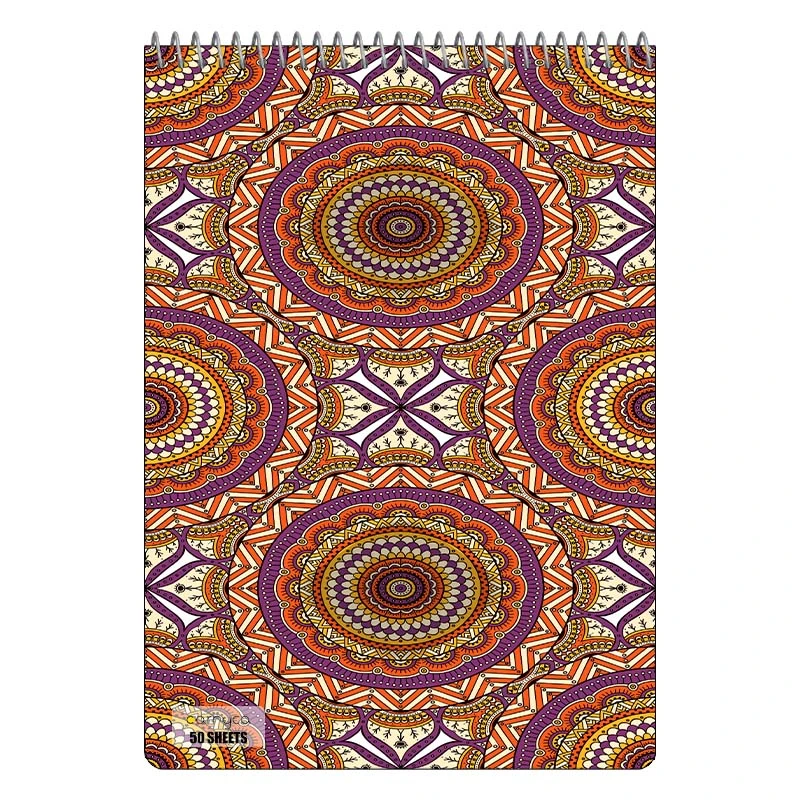 دفتر نقاشی 50 برگ سیمی کارنیکا طرح پترن ایرانی Persian Pattern کد 87407