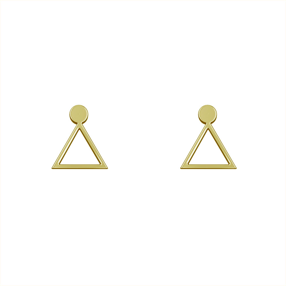 گوشواره طلا 18 عیار زنانه مدوپد مدل مثلث کد GA1-14665