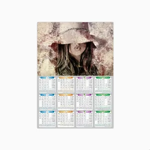 تقویم دیواری سال 1402 مدل کلاسیک انگلیسی گلاسه کد v65