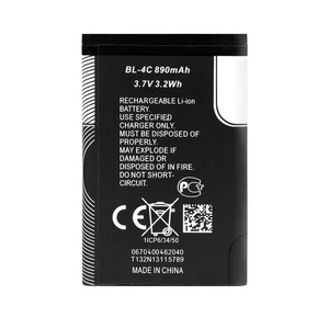 باتری موبایل مدل BL/4C ظرفیت 890 میلی آمپر ساعت مناسب برای گوشی موبایل نوکیا  6300/4C