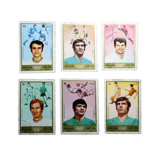 تمبر یادگاری مدل فوتبال کد h-694 مجموعه 6 عددی