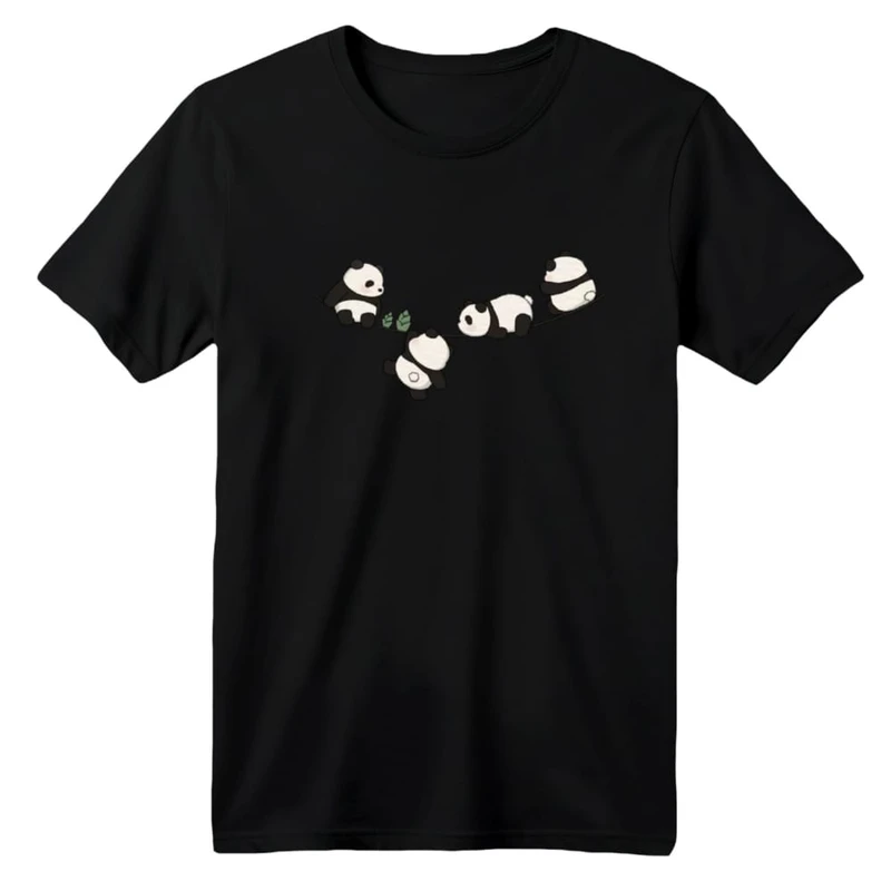 تی شرت آستین کوتاه بچگانه مدل پاندا ها روی بند