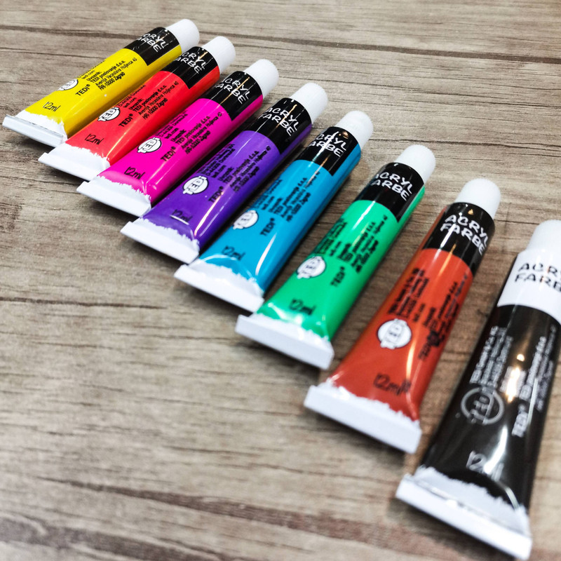 قیمت و خرید رنگ اکریلیک تدی مدل ACRYL FARBEN بسته 24 عددی حجم 12 میلی لیتر