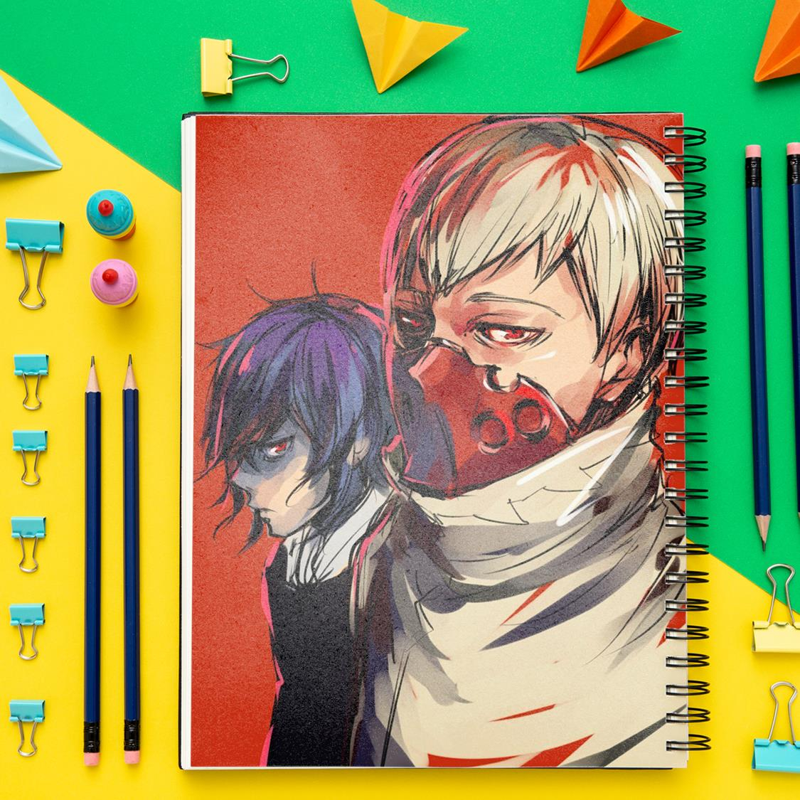 دفتر مشق باژیکان طرح انیمه توکیو غول کد 20211493 به همراه استیکر مجموعه 14 عددی