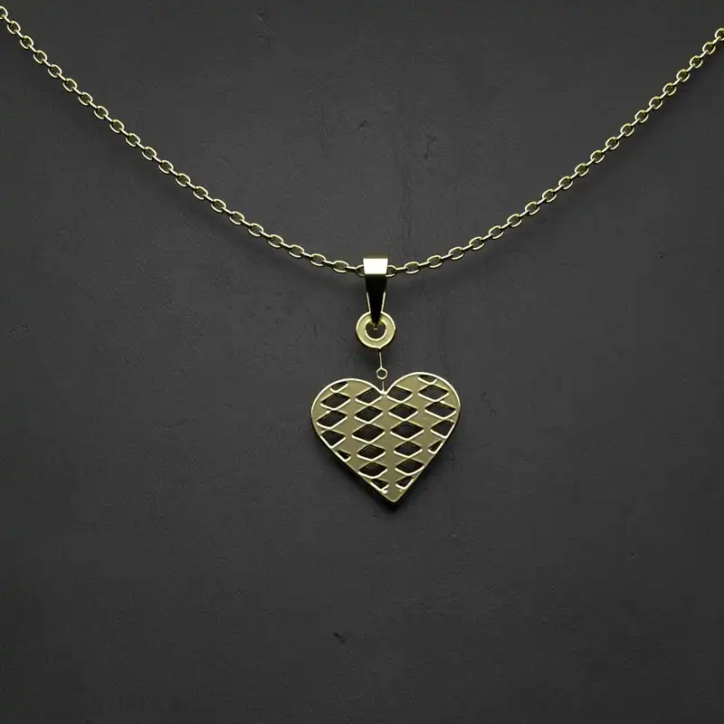 گردنبند طلا 18 عیار زنانه مدوپد مدل  طرح قلب کد DD1222