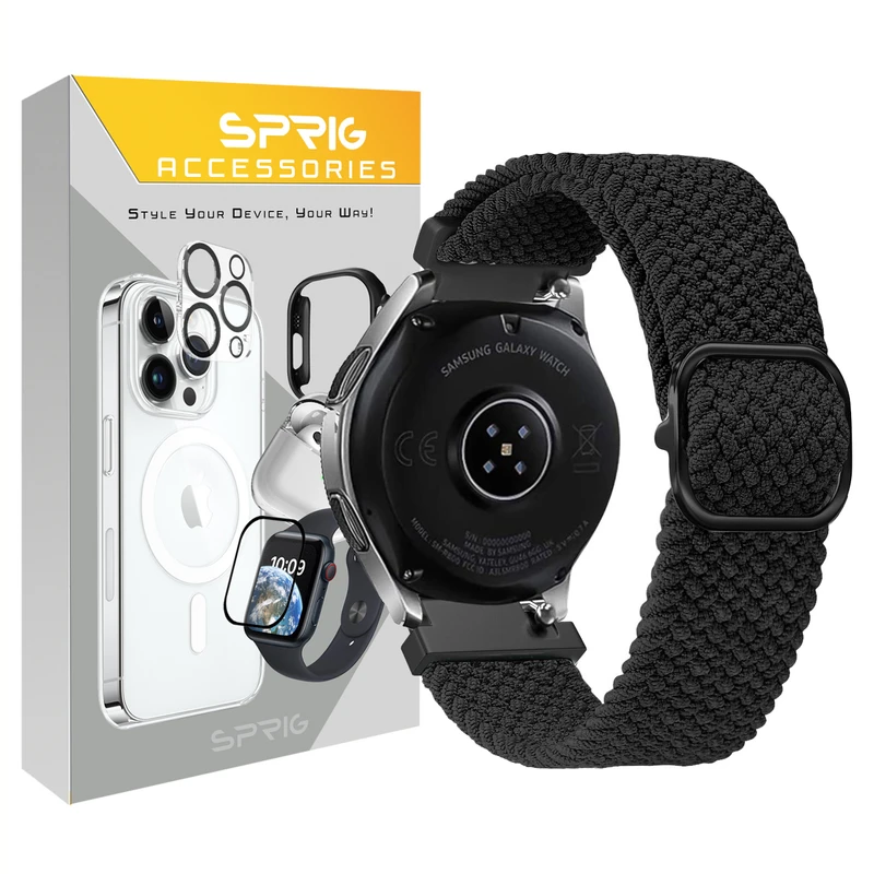 بند اسپریگ مدل Solo Braid مناسب برای ساعت هوشمند سامسونگ Galaxy watch 4 40mm / watch 4 44mm / watch 4 Classic 42mm / watch 4 classic 46mm