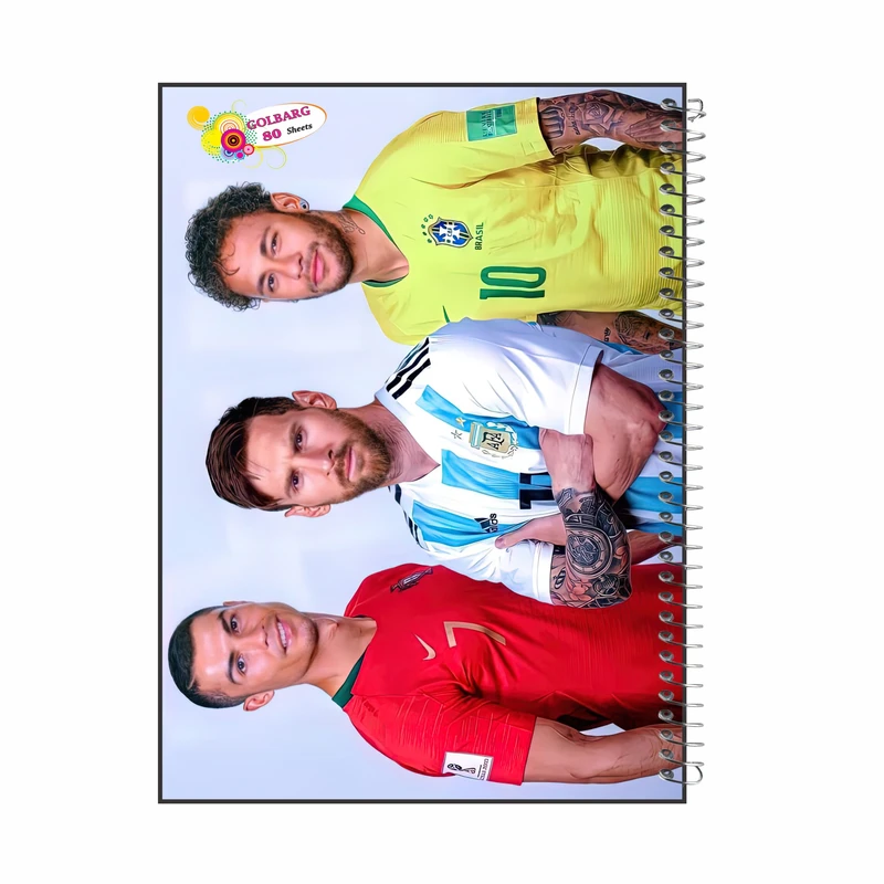 دفتر مشق 80 برگ گلبرگ مدل رونالدو کد 1929