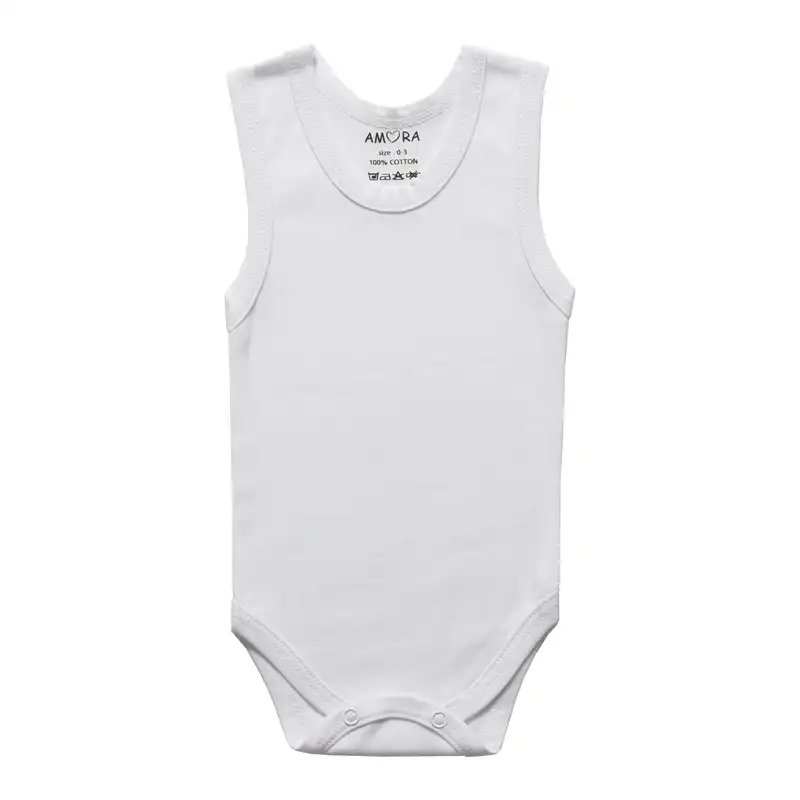 بادی نوزادی پسرانه آمورا مدل plain مجموعه 3 عددی