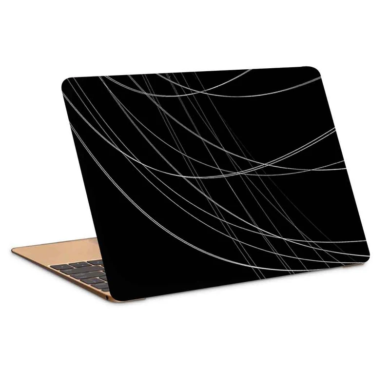استیکر لپ تاپ طرح lines stripes black background کد P-850 مناسب برای لپ تاپ 15.6 اینچ