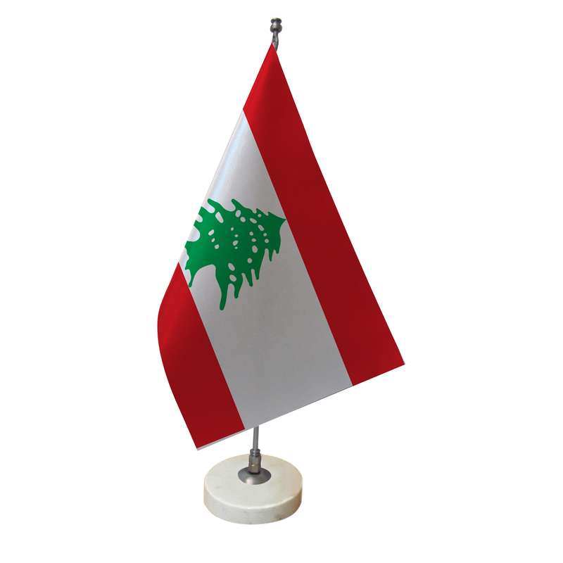 پرچم رومیزی مدل کشور لبنان کد 2