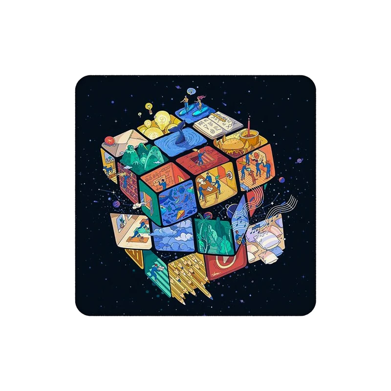 زیر لیوانی طرح مکعب کد    4995612