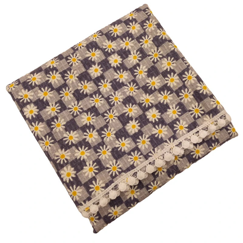 رومیزی پانیذ پود مدل بابونه مستطیل کد 2-102 سایز 220x140 سانتی‌متر