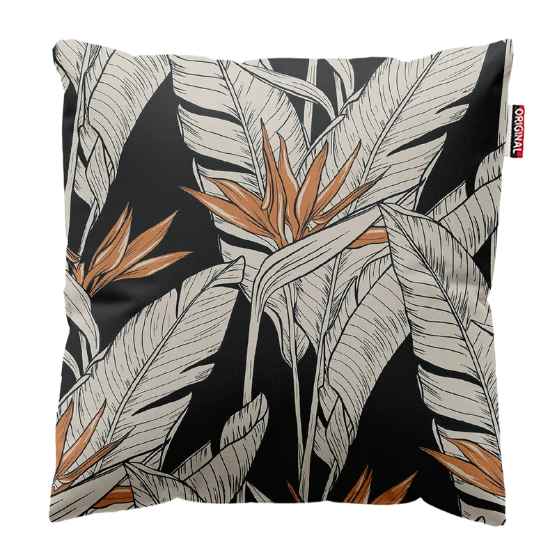 کوسن پاد آفرین مدل گل و برگ کد PK402814 سایز 40*40 سانتی متر