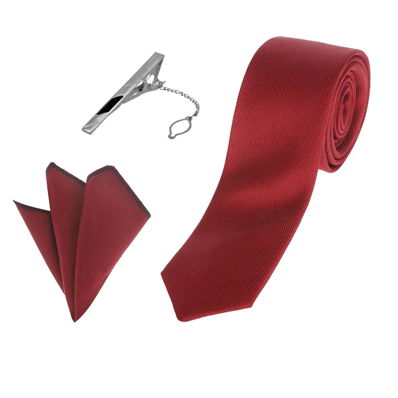  ست کراوات و دستمال جیب و گیره کراوات مردانه مدل NEW کد 18