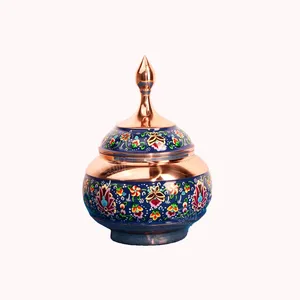 شکلات خوری ‎‎مس و پرداز‎ ‎‎رنگ‎ ‎سورمه ای‎ ‎‎طرح‎ ‎ختایی‎ ‎ ‎‎‎‎مدل 1001200054