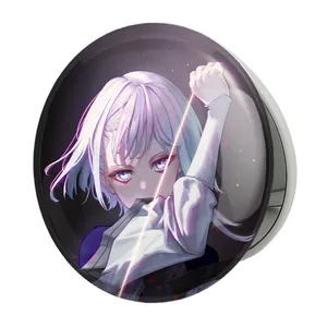 آینه جیبی خندالو طرح لوسی انیمه سایبر بانک Cyberpunk مدل تاشو کد 22441 