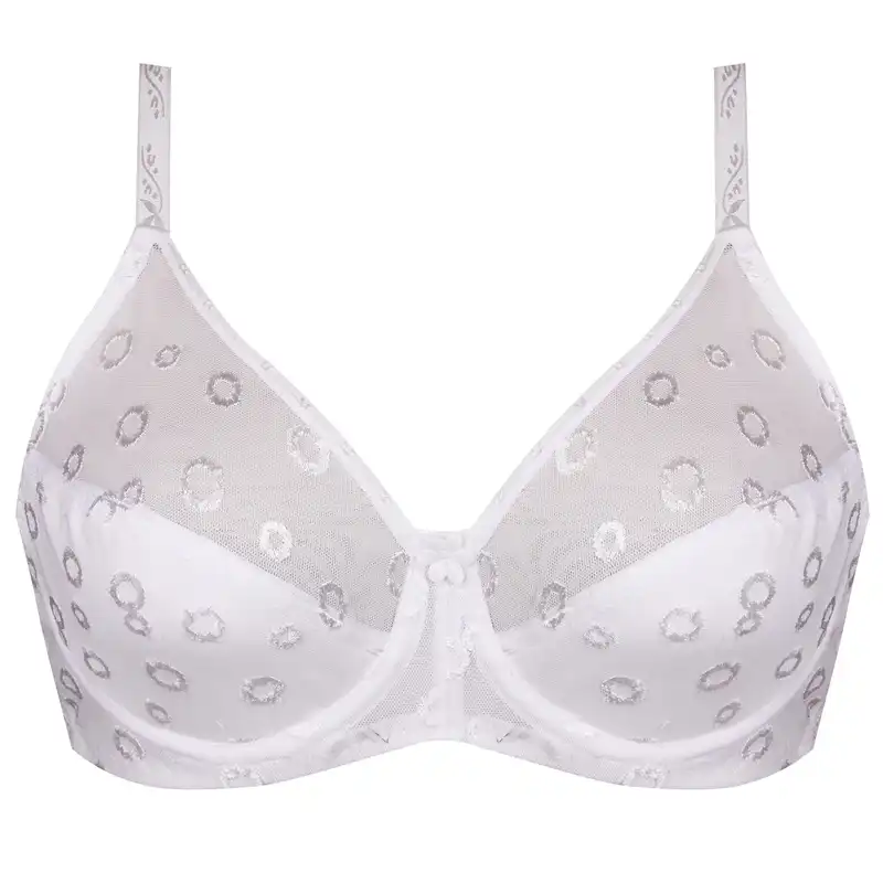 سوتین زنانه پانیذ مدل فنردار کد 66338 رنگ سفید