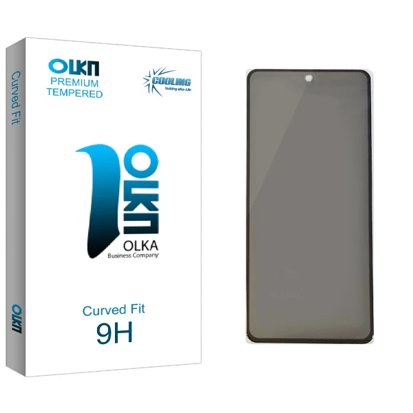 محافظ صفحه نمایش حریم شخصی کولینگ مدل Olka glass مناسب برای گوشی موبایل شیائومی Redmi Note 9 Pro