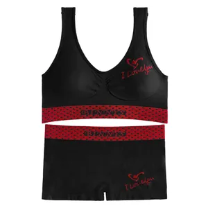 ست نیم تنه و شورت ورزشی زنانه کد 12-S80 رنگ مشکی