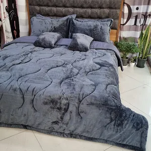 سرویس خواب مدل مخمل تدی 2 نفره 8 تکه